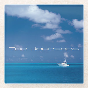 Yachting in Blue Glasuntersetzer
