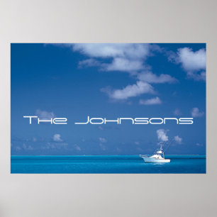Yachting in Blue Poster