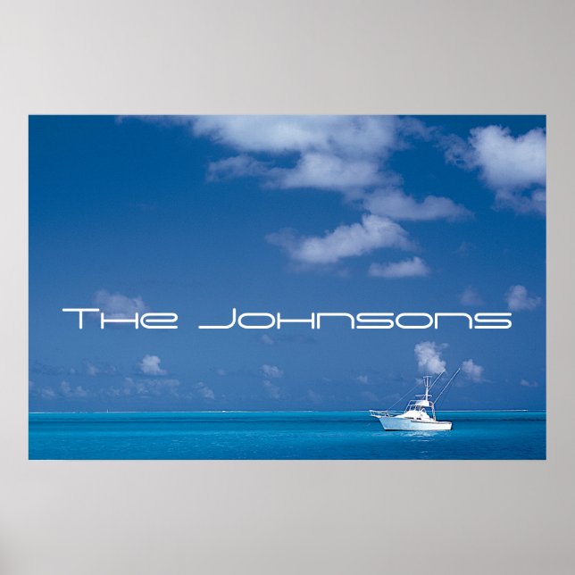 Yachting in Blue Poster (Vorne)