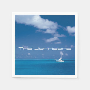Yachting in Blue Serviette