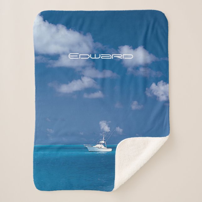 Yachting in Blue Sherpadecke (Vorderseite)