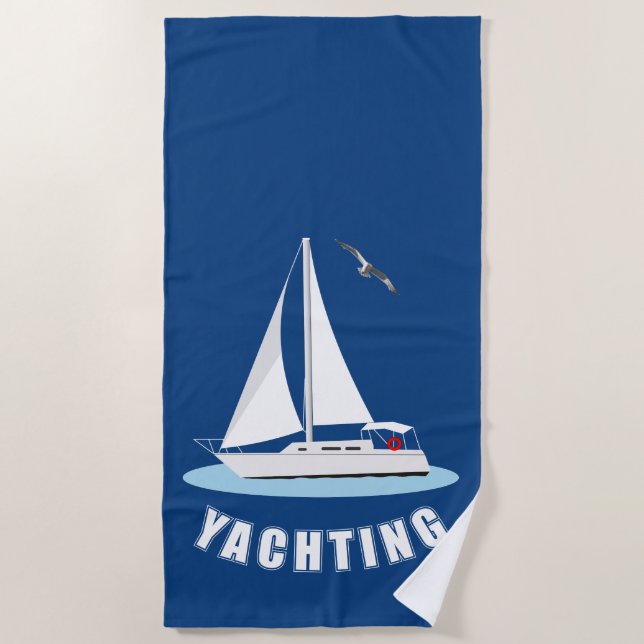 Yachting Strandtuch (Vorderseite)