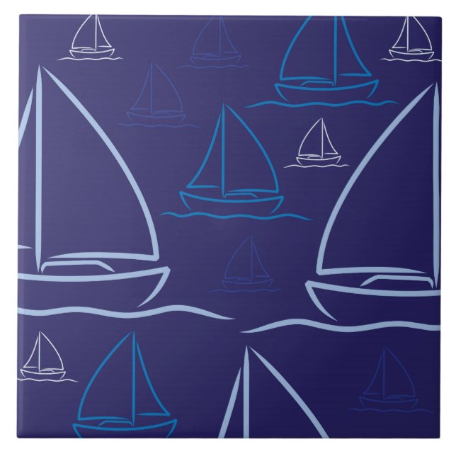 Yachtmuster Fliese (Vorderseite)