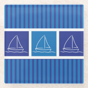 Yachtmuster Glasuntersetzer