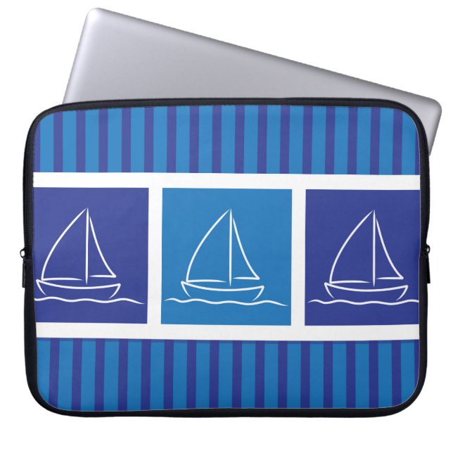 Yachtmuster Laptopschutzhülle (Vorderseite)