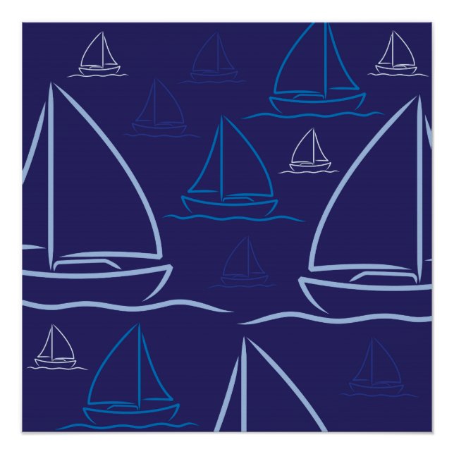 Yachtmuster Poster (Vorderseite)