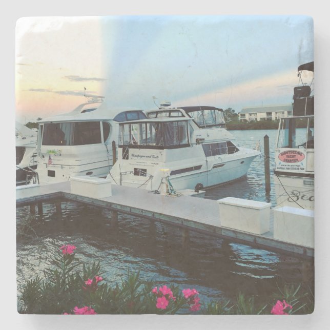 Yachtverein-Untersetzer Steinuntersetzer (Vorderseite)