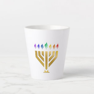 Yada Yahowah Menorah Latte Tasse
