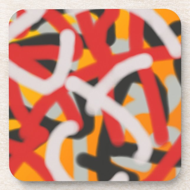 yaei farbenfrohe 0748 abstrakte Kunst Untersetzer (Vorderseite)