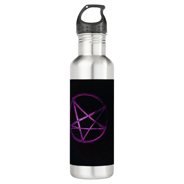 yaei lila Pentagramm Edelstahlflasche (Vorderseite)