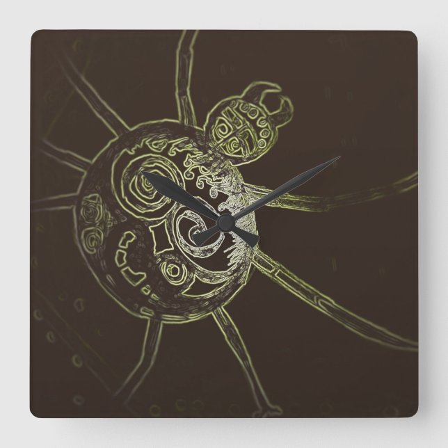 yaei spider quadratische wanduhr (Vorderseite)