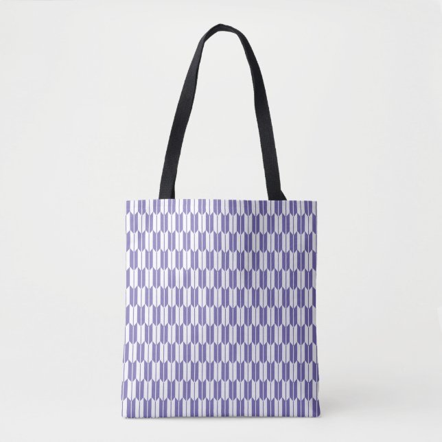 Yagasuri japan traditionelles Muster blau lila Tasche (Vorderseite)