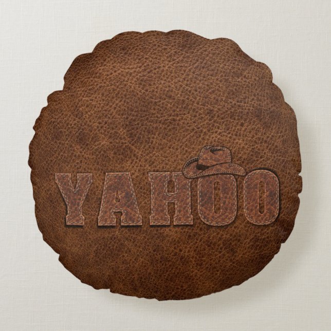 YAHOO-Western Rundes Kissen (Vorderseite)