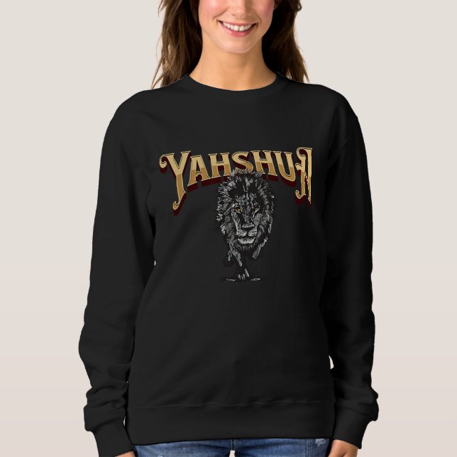 Yahshua Is King  Bible Scripture Quote Hebrew Isra Sweatshirt (Vorderseite)