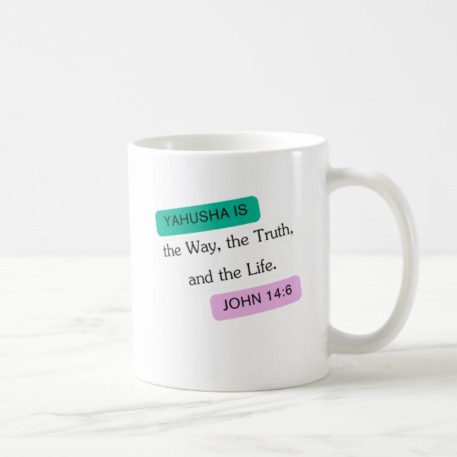 Yahusha ist die Art und Weise, wie Grafik gestalte Kaffeetasse (Rechts)
