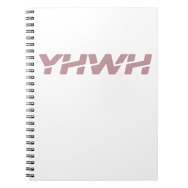 Yahweh Dusty Pink Spiral Notebook Notizblock (Vorderseite)