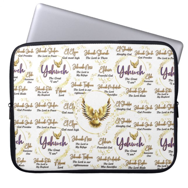 Yahweh- Namen Gottes (Laptop-Kiste 15 Zoll) Laptopschutzhülle (Vorderseite)