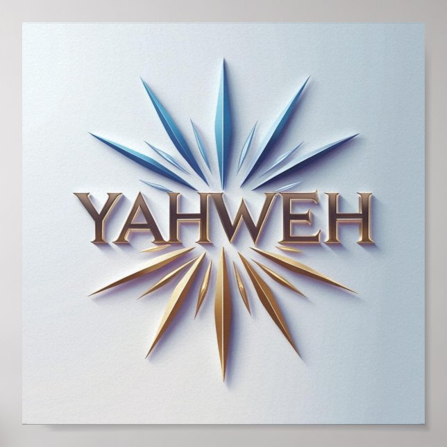 Yahweh Poster Print | Ai Christlich Matte Wall Art (Vorne)