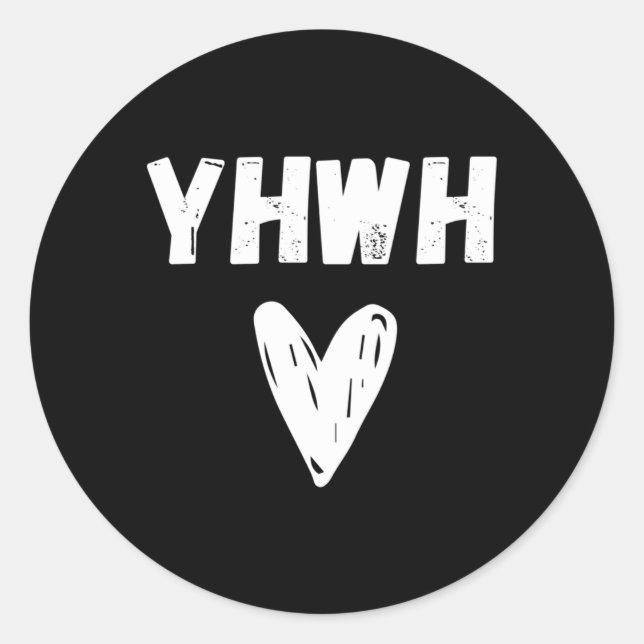Yahweh-Yhwh Runder Aufkleber (Vorderseite)
