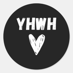 Yahweh-Yhwh Runder Aufkleber