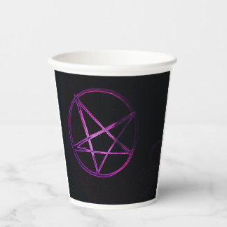 yaie lila Pentagramm Pappbecher