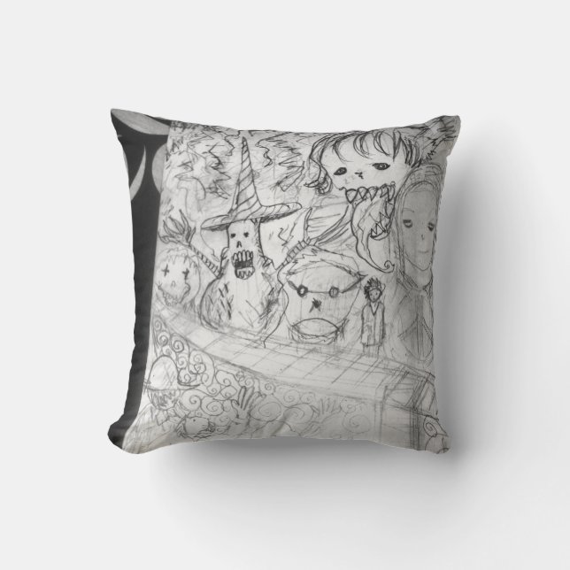 Yaie Monster Manga Animes zeichnend Kunst Kissen (Vorderseite)