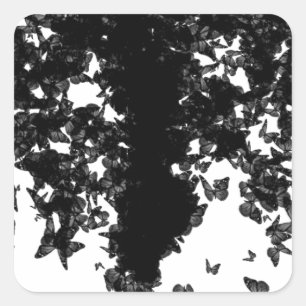 yaie Schwalbenschwanz Schmetterling Quadratischer Aufkleber