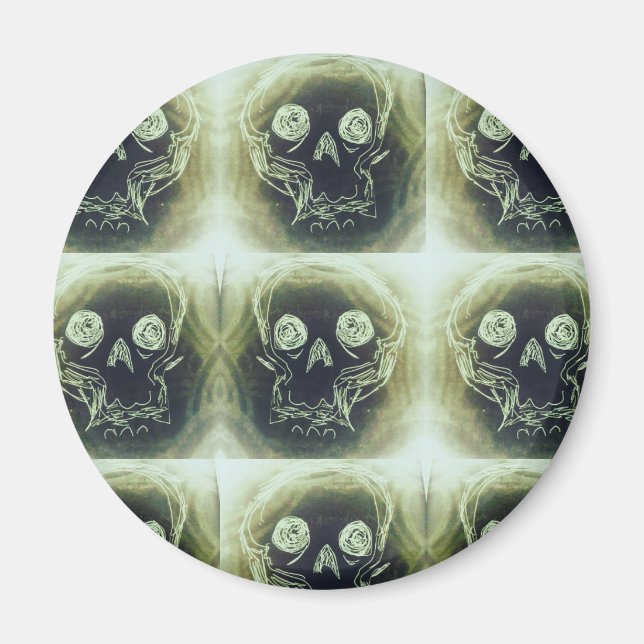 yaie Skull 666 Schlüsselanhänger Magnet (Vorne)