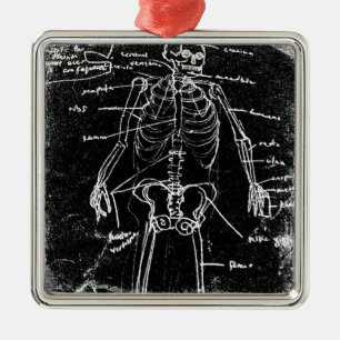 Yaie Tokyo Human Skeleton Anatomy Silbernes Ornament