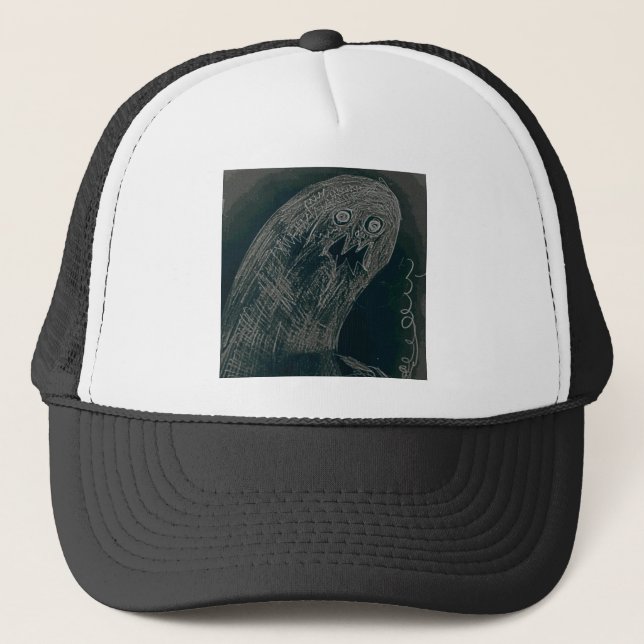 yaie worm drawing and your soul grow dark truckerkappe (Vorderseite)