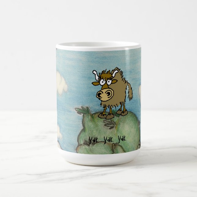 Yak auf Bergspitze Kaffeetasse (Mittel)