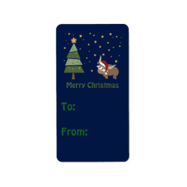 Yak Christmas Gift tag Adressaufkleber