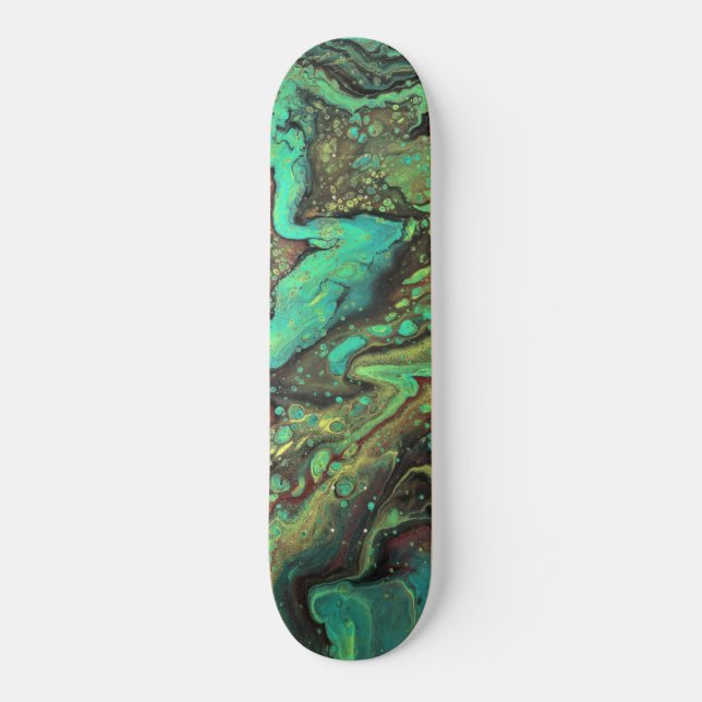Yakety 2 Bold Grüner Skateboard Deck (Vorderseite)