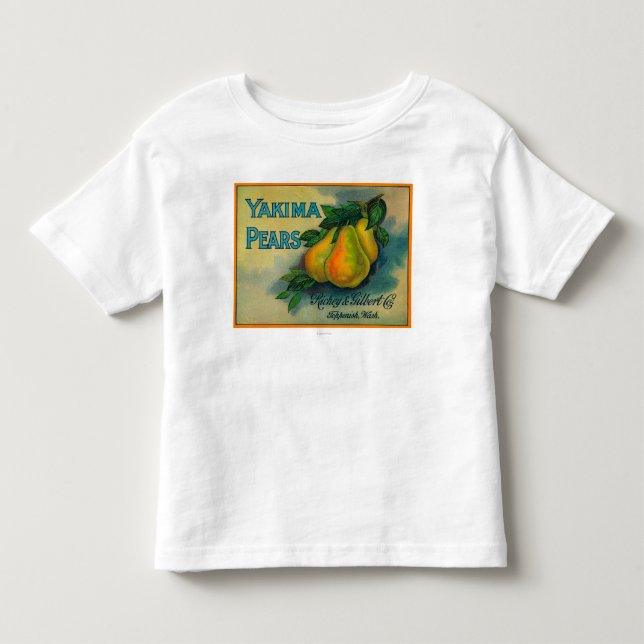 Yakima Birnen-Kiste LabelToppenish, WA Kleinkind T-shirt (Vorderseite)