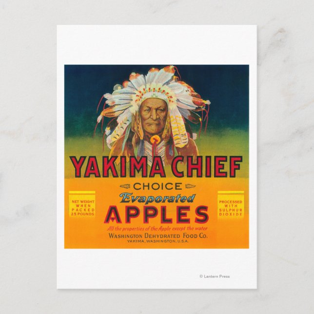 Yakima Chief Apple Label - Yakima, WA Postkarte (Vorderseite)