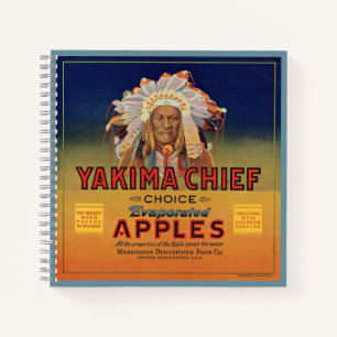 Yakima Chief Evaporated Äpfel der 1920er Jahre bed Notizbuch