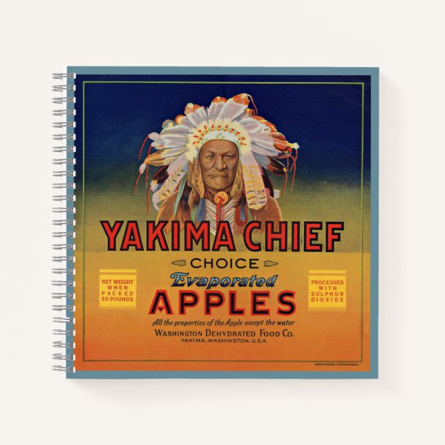 Yakima Chief Evaporated Äpfel der 1920er Jahre bed Notizbuch (Vorderseite)