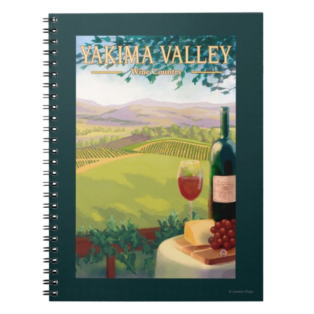 Yakima Valley, Washington Weinland Notizblock (Vorderseite)