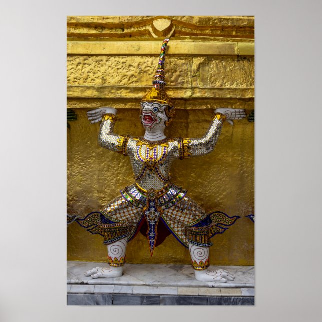 Yaksha-Statue in Bangkok Poster (Vorne)