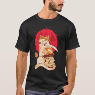 Yakuza Cat Japanisch Samurai Sword Katana Japan Ti T-Shirt