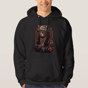 Yakuza-Katze Japanische Mafia-Katze Tattoo Blumen Hoodie