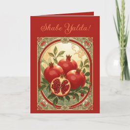 Yalda Granatapfel Chelle Nacht Früchte Karte