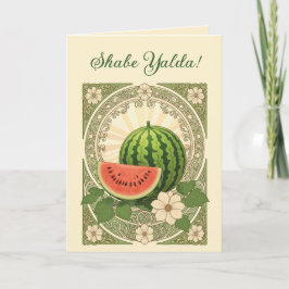 Yalda Wassermelone Persische Wintersonnenwende Vor Feiertagskarte