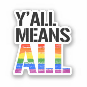 Y'all bedeutet alles aufkleber