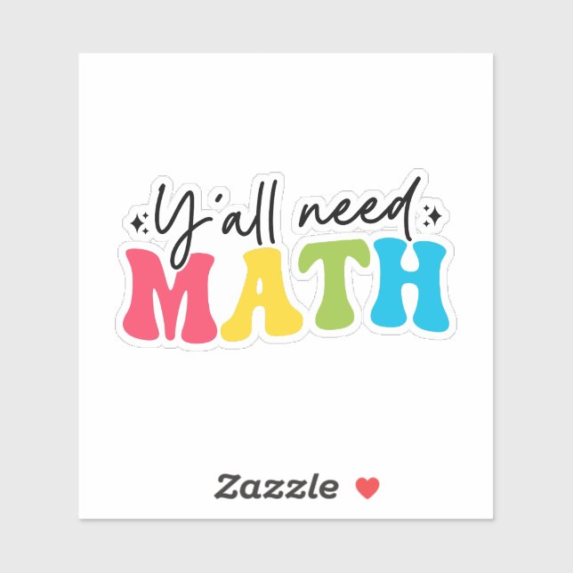 Y'all braucht Math Aufkleber (Blatt)