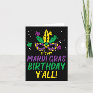 Yall Mardi Gras Birthday Yall Mardi Gras Women Karte