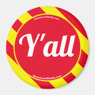 Y'all Red/Yellow Magnet