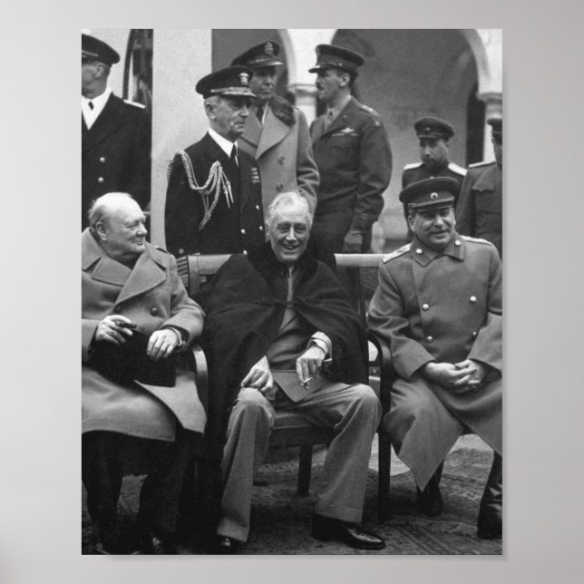 Yalta Conference Roosevelt Stalin Churchill 1945 Poster (Vorne)