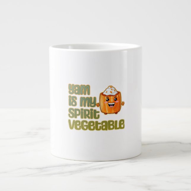 Yam ist mein Geist Gemüsepflanze klassisch Jumbo-Tasse (Vorderseite)