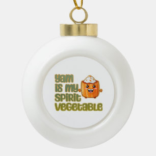 Yam ist mein Geist Gemüsepflanze klassisch Keramik Kugel-Ornament
